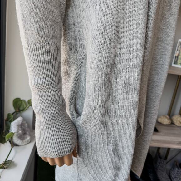 Leith, Open Front Stretchy Comfy Long Gray Cardigan, Women’s Size Medium - Picture 3 of 10